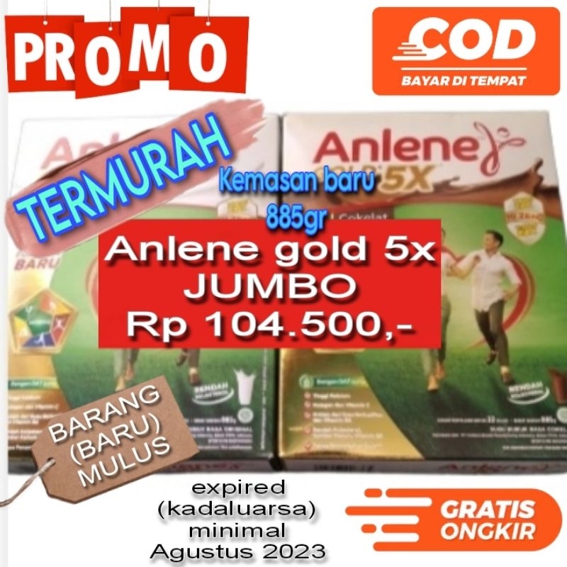 TERMURAH✔️[BISA COD]+FREE ONGKIR 🇮🇩✔️ ANLENE GOLD 5X 900gr (JUMBO) tersedia rasa original dan cokela