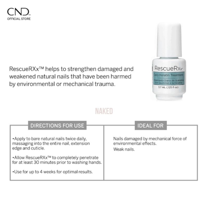 CND Rescuerxx keratin treatment penguat kuku / vitamin kuku nail art