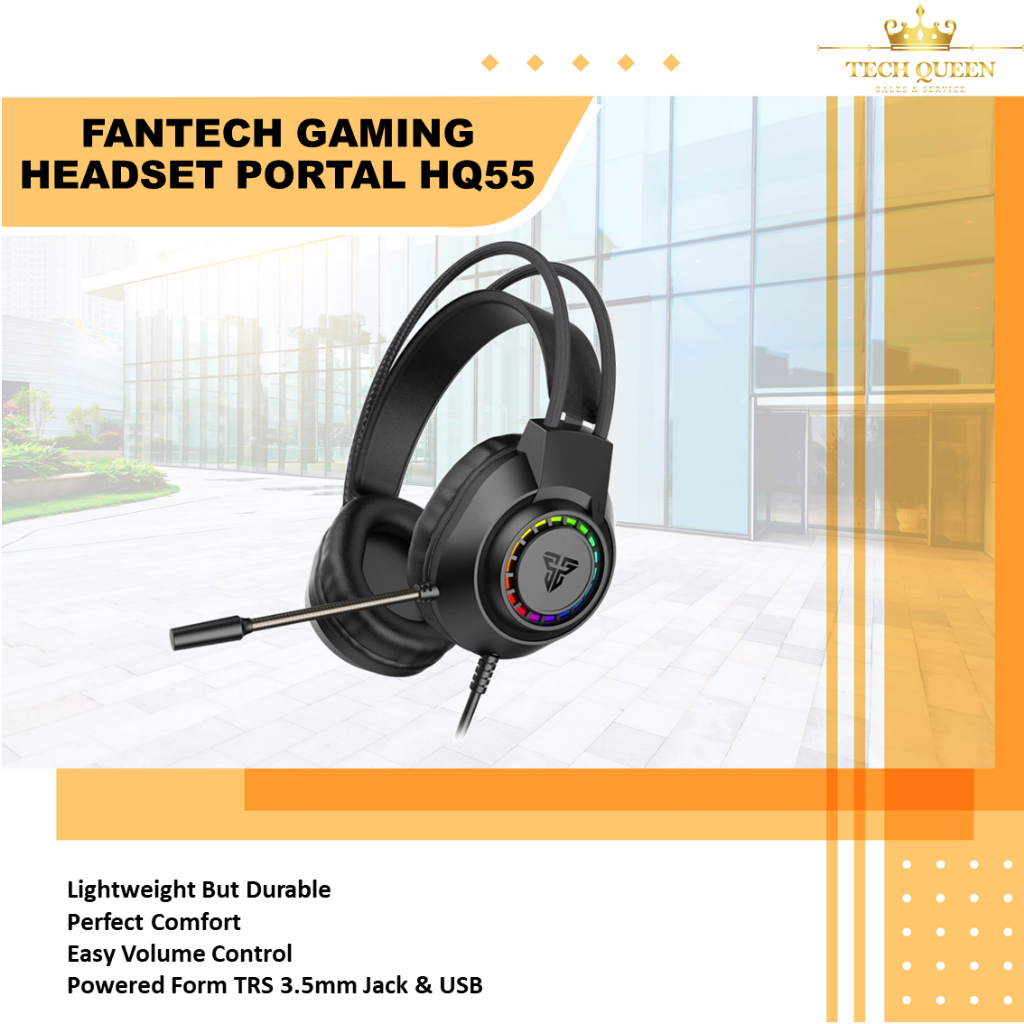 Fantech PORTAL HQ55 3.5mm Jack Headset Gaming RGB