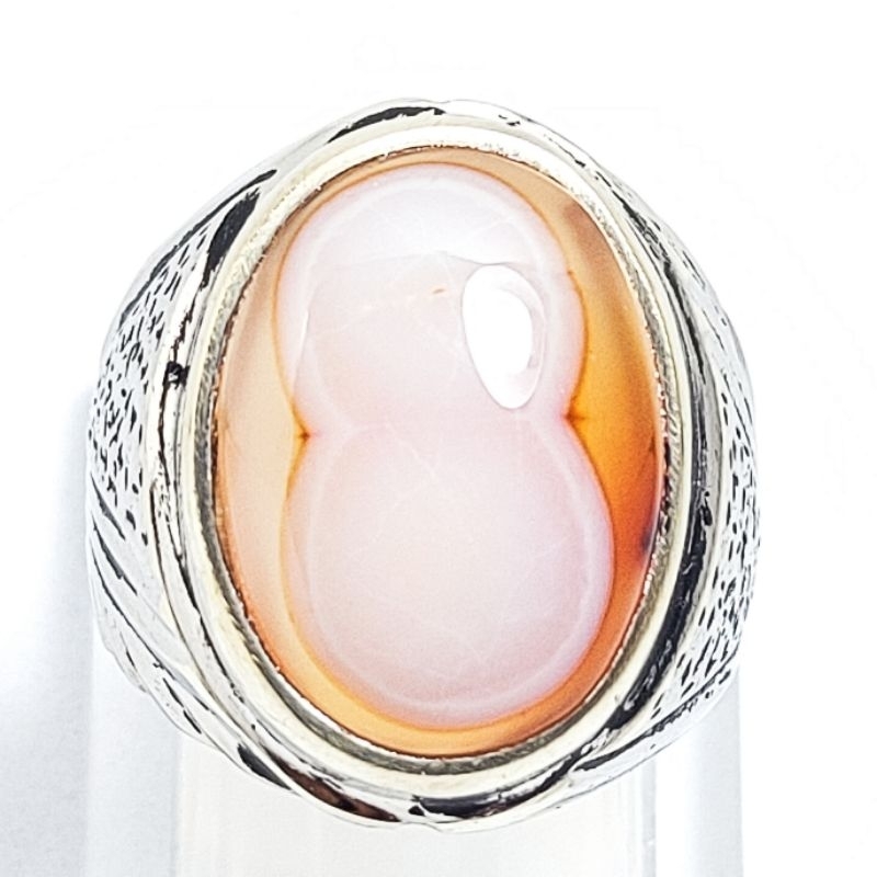 BATU CINCIN NATURAL PICTURE AGATE ANGKA 8 KODE 02515