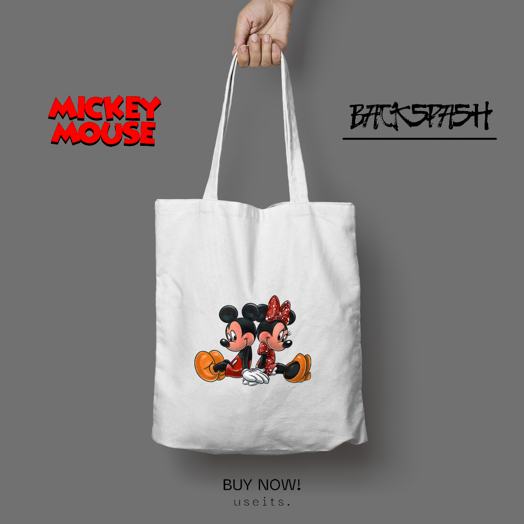 Tas Totebag Mickey Mouse Kartun Pria Wanita