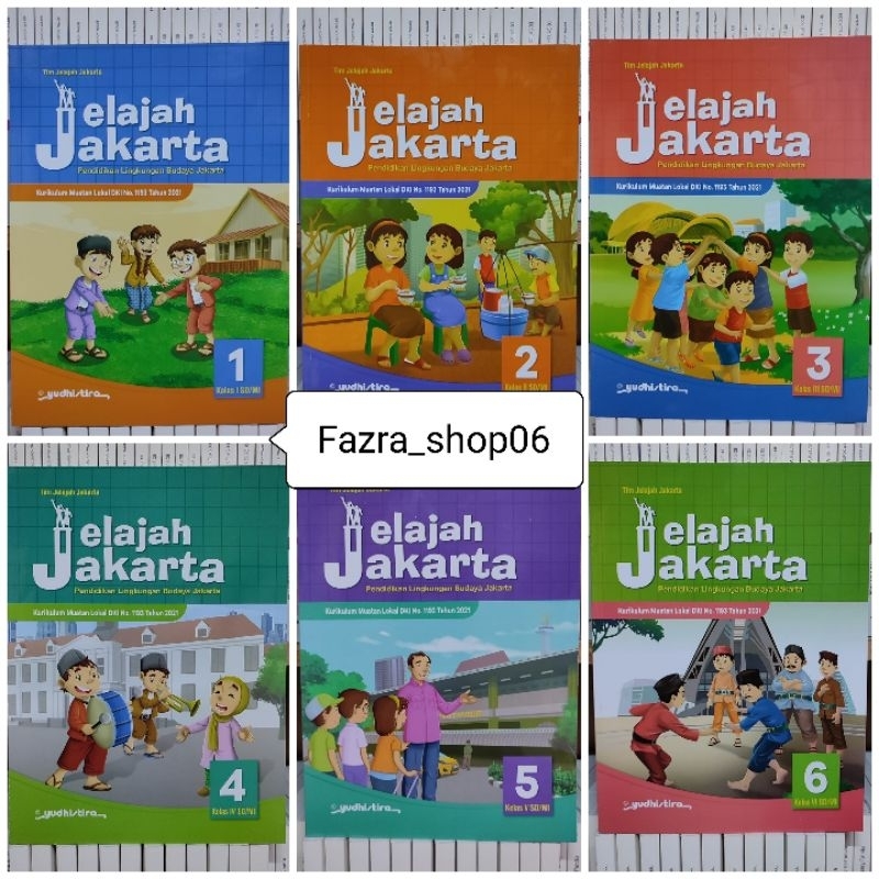 NEW Buku Jelajah Jakarta PLBJ sd/mi kelas 1/2/3/4/5/6 revisi 2021 Muatan Lokal Yudhistira