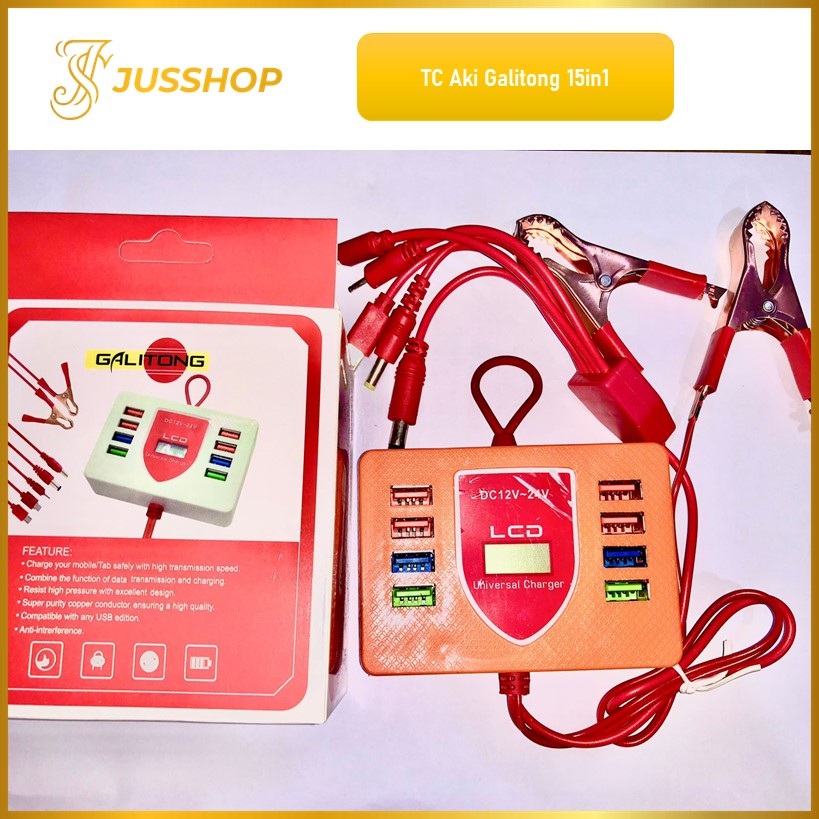 Charger Aki Galitong LCD 15in1 / Charger Aki LCD 15in1 Universal