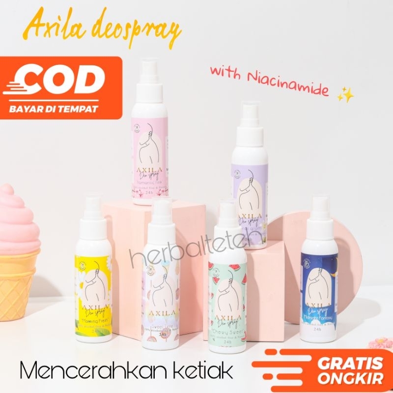 NATURAL DEODORANT SPRAY TAWAS 100ML AXILA AMPUH TAHAN BAU BADAN MENCERAHKAN KETIAK