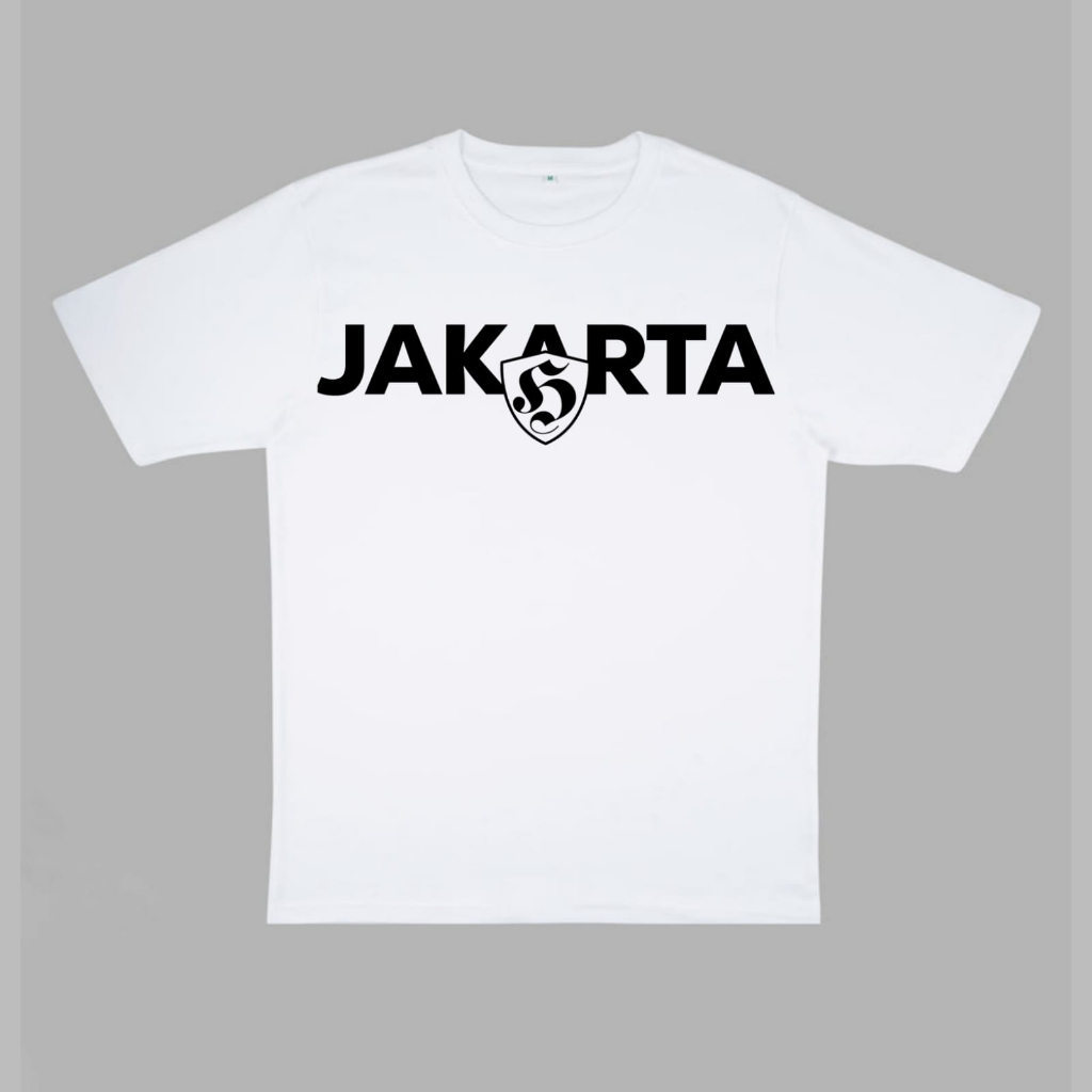 Kaos Jakarta Hooligans Cotton Combad 24s Putih