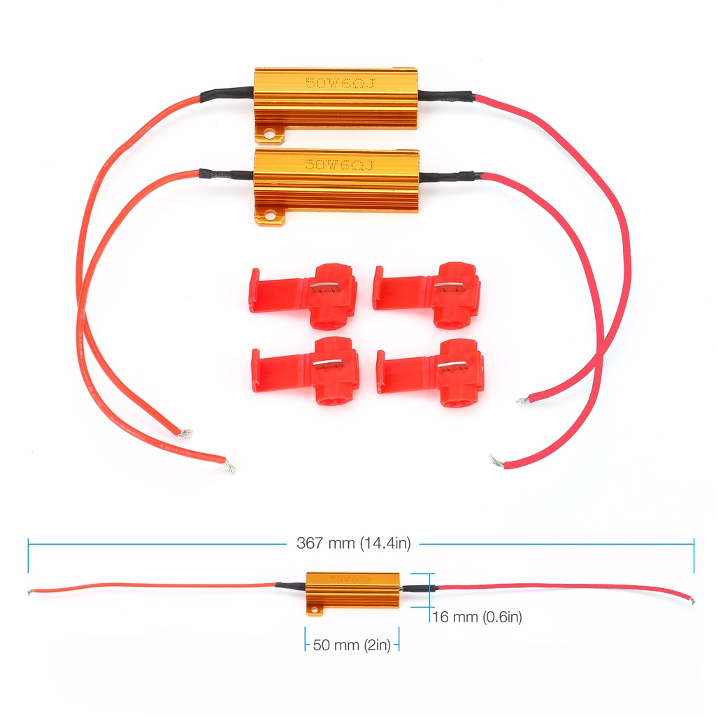 Resistor Sein Led 50W 6 OHM Solusi Lampu Sein LED Hyper Flash Jadi Normal Kembali