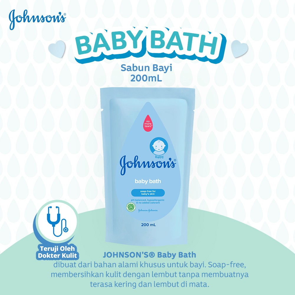 JONSHON'S Refill Baby Bath Biru 200ml