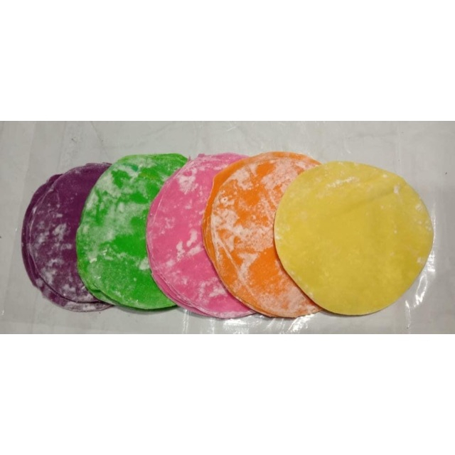 

Kulit Dimsum Rainbow dan Putih Frozen 250gr Siap Pakai Termurah Dan Terlaris