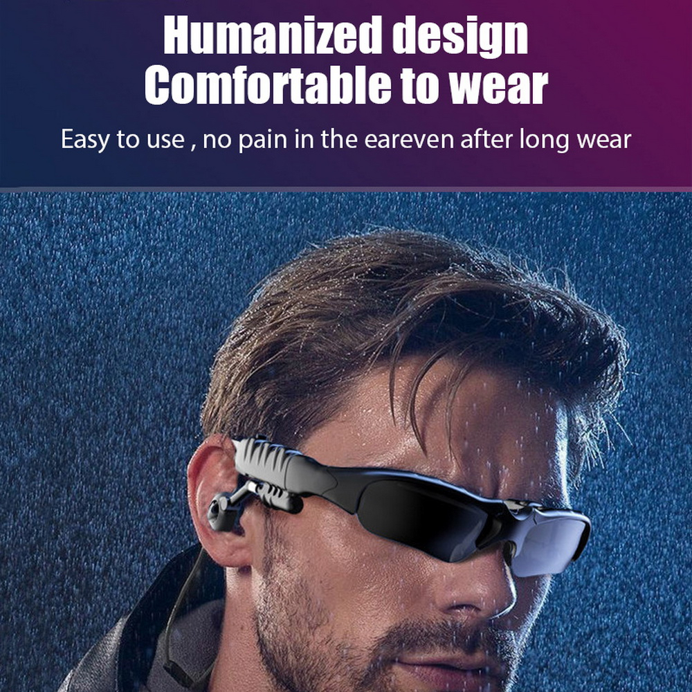 Matei Smart Glasses Wireless Bluetooth 5.0 Sunglasses Outdoor Sport Hands-Free Calling Calling Music Anti-Blue Eyeglasses MP3 Sunglasses With Bluetooth Kacamata MP3 Handsfree Headset Full