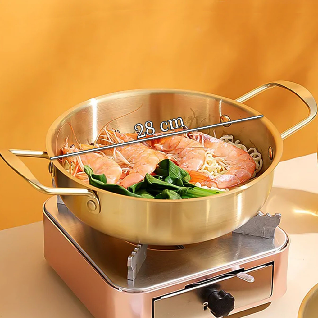 Nexxio Panci Ramen korea / Panci Noodle Korean Stainless / Panci Ramen Gold / Panci Ramyun KoreaPremium / Korea Noodle Pot Gold
