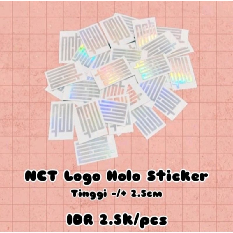 NCT Lightstick Stiker Reflective Sticker Deco Initial Name Character