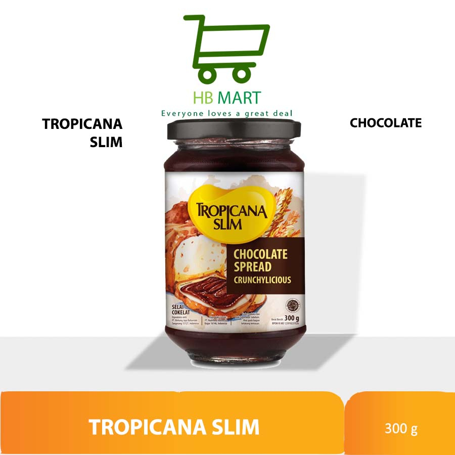 

Tropicana Slim Chocolate Spread 300 gr Selai Coklat Sugar