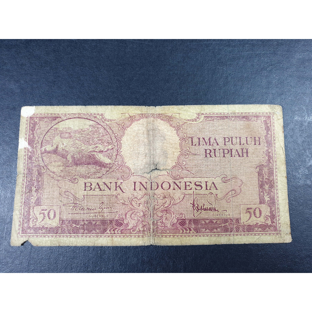 Uang Indonesia 50 Rupiah Seri Hewan Tahun 1957 G