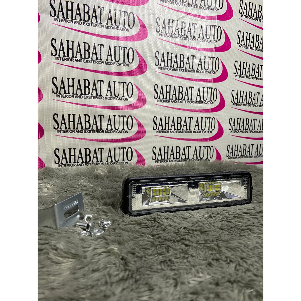 Lampu Tembak Foglamp 20Watt LED Cree Light Bar Sorot Tembak Slim 20 Mata Motor Mobil