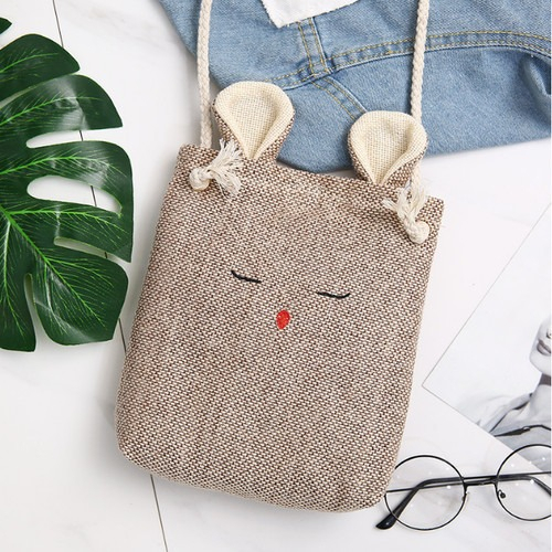 Tas Kanvas Emotikon Tas Selempang Tas Mini Tas Fashion Wanita Sling Bag Murah