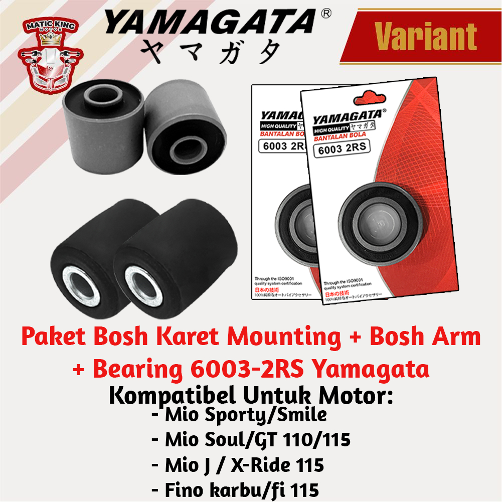 Bosh karet engine mounting arm sasis fork assy Yamaha Mio Sporty Smile soul J Fino X Ride GT Nouvo 110 115 Yamagata