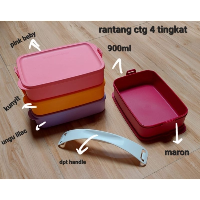 MURAH YO  TUPPERWARE RANTANG CTG 4 TINGKAT