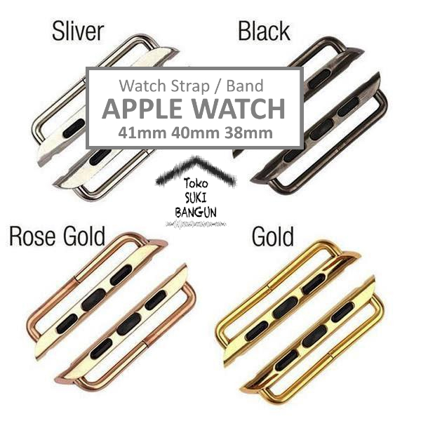 Connector Apple Watch Series 8 7 6 5 4 3 2 1 41mm 40mm 38mm iWatch Metal Clasp Adapter Strap Band