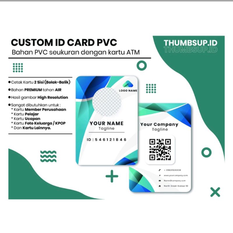 

CETAK KARTU PVC 2 SISI/ CUSTOM ID CARD PVC