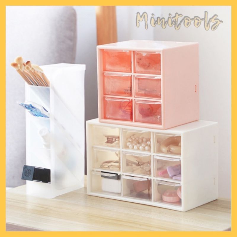 FREE STICKER Laci Mini 6 Sekat / Kotak Laci Mini 9 Sekat Import / Kotak Perhiasan / LC-001