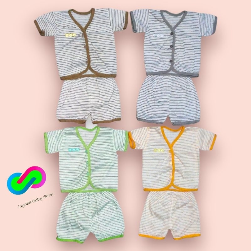 1 Lusin Setelan Baju Bayi lengan pendek+celana pendek warna boneka bahan halus