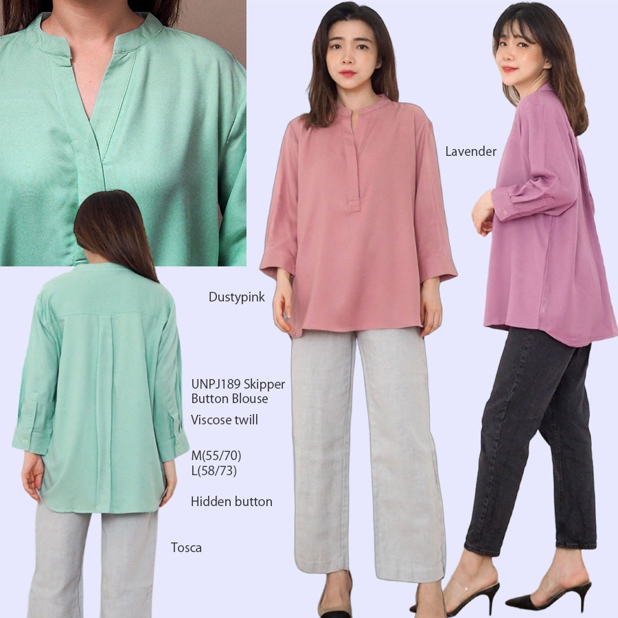 UNPJ 189 Skipper Button Blouse