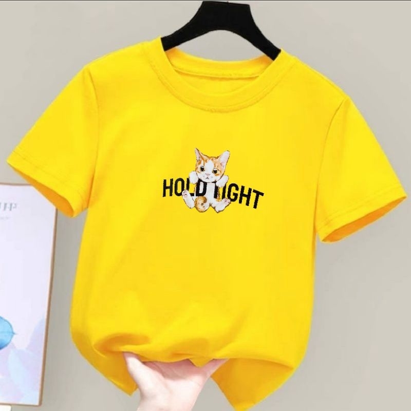 baju kaos anak anak atasan anak cewek cowok unisex size s m l xl HOLD TIGHT