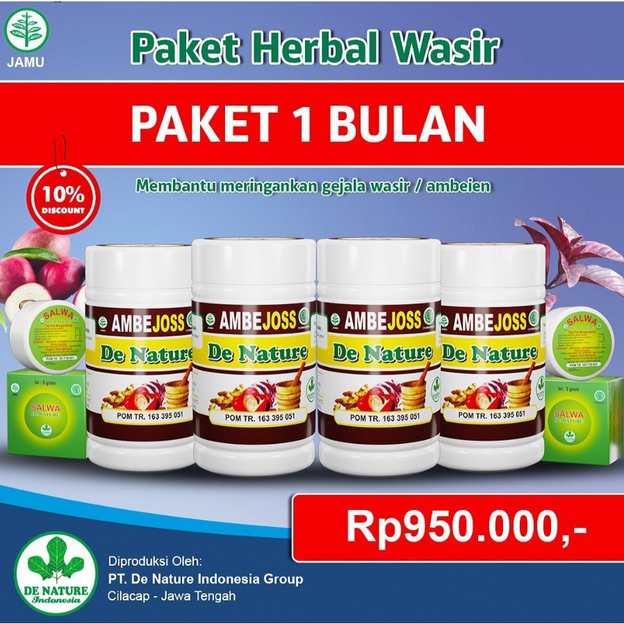 

Paket Herbal Wasir 1 Untuk Bulan 4 paket Ambejoss Salwa