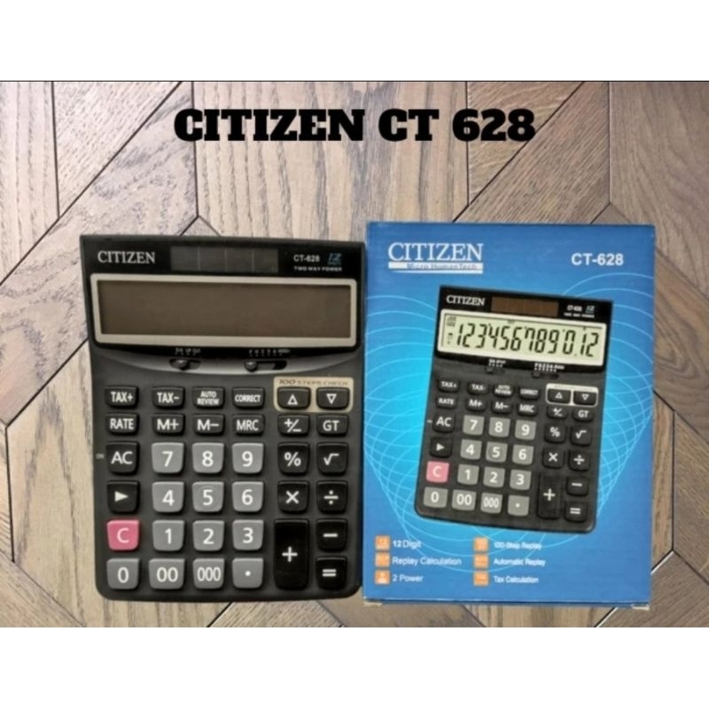 Kalkulator CITIZEN CT-628 CHECK &amp; CORRECT 12 Digit Calculator CT628 Big Display