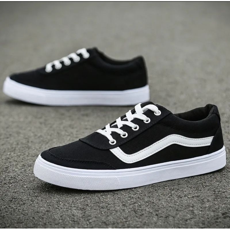 SEPATU SNEAKERS PRIA WANITA VANS77 HITAM TERBARU TERLARIS PALING DI CARI