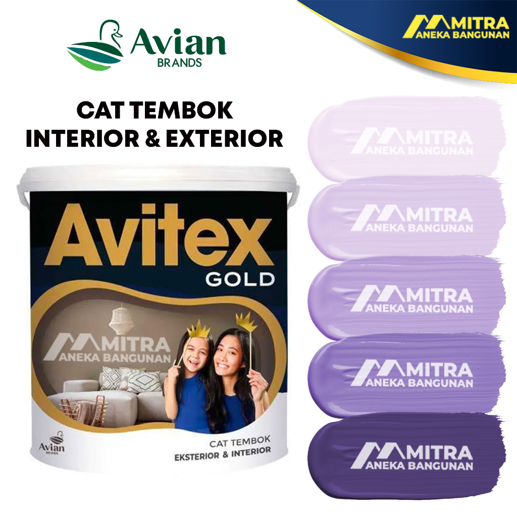 CAT TEMBOK AVITEX GOLD 5 KG / AVIAN EKSTERIOR INTERIOR / UNGU P6