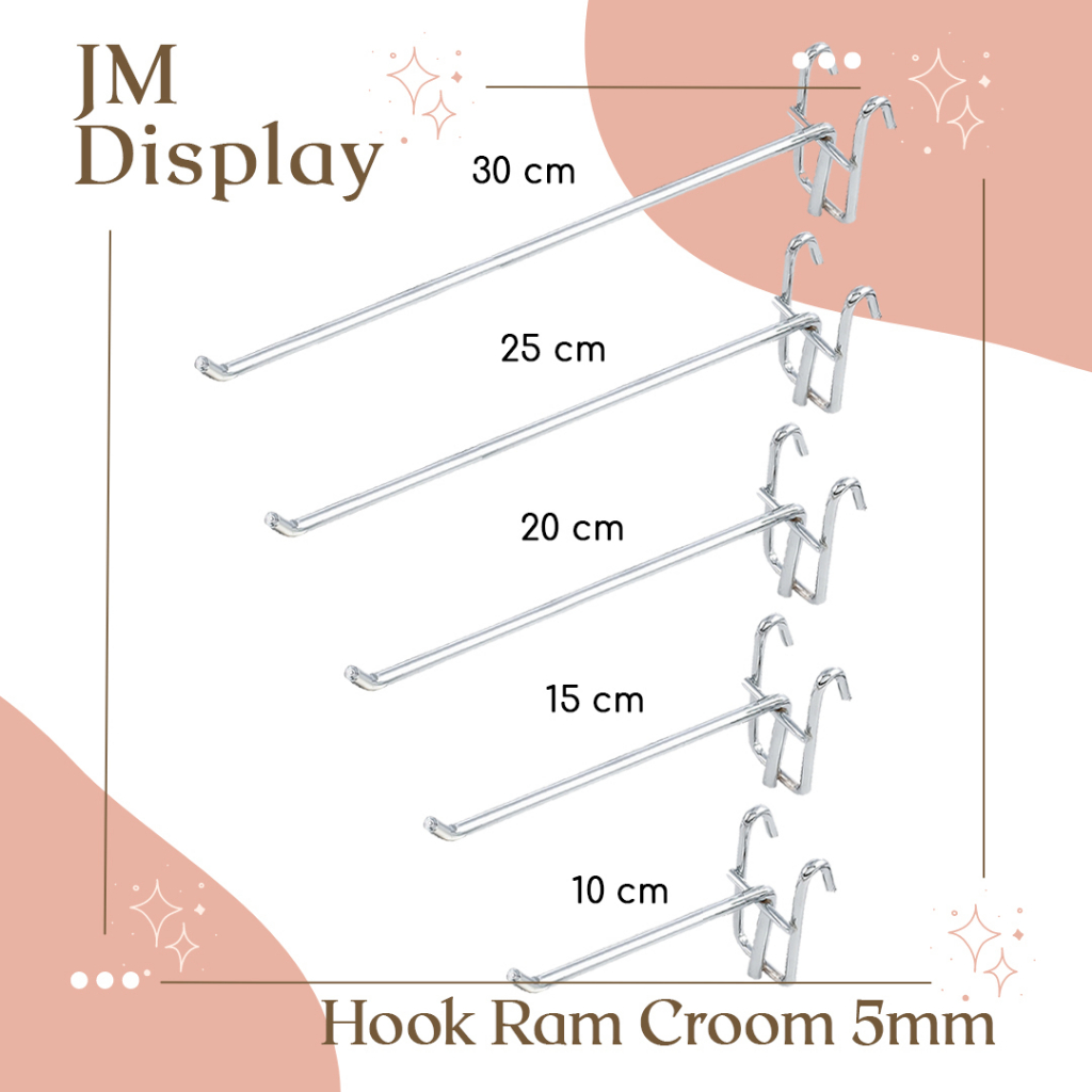 Cantolan ram besi hook ram gantungan display pajangan aksesoris/Cantolan Besi/Ram gantungan