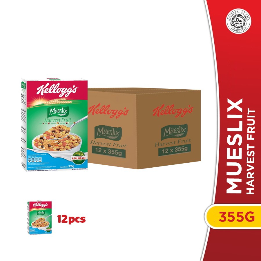 

[CARTON DEALS] Kelloggs Mueslix Harvest Fruit 355g x 12pcs