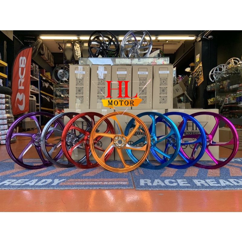 HL SPORT RIM CNC 6 PALANG/ VELG SPORT HL CNC SIZE 14/16*17 UNTUK MOTOR YAMAHA F1ZR/FIZR 125 | Y125 |