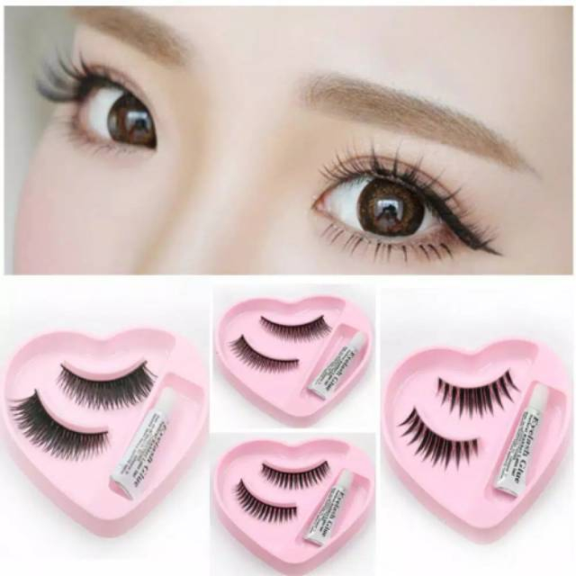 [COD] Eyelash Bulu Mata Palsu Bonjour + Free Lem Varian Warna Random