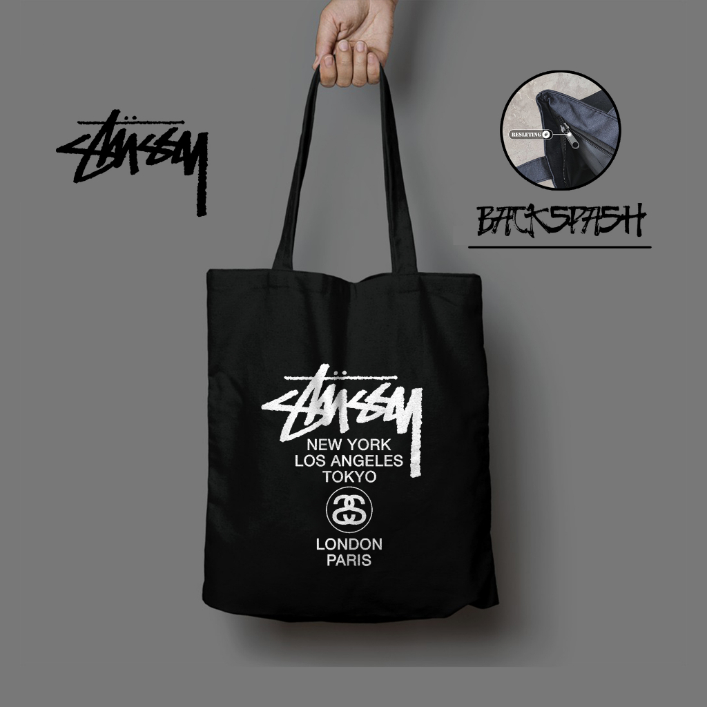 Tas Totebag Stussy Skate Pria Wanita - STUSSY B