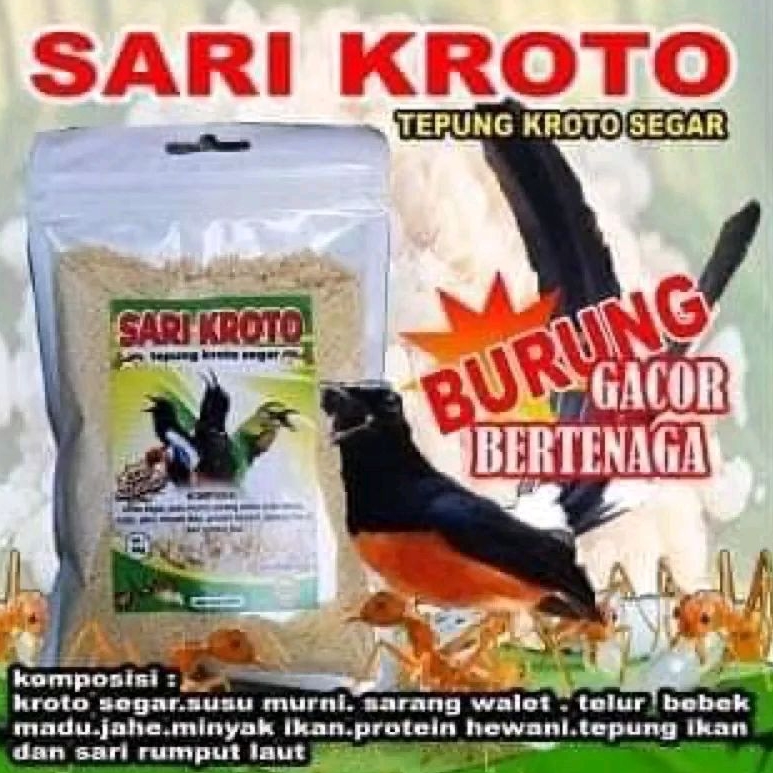 Sari Kroto Serbuk Kroto Makanan Supplement burung berkicau penggaco burung berVitamin