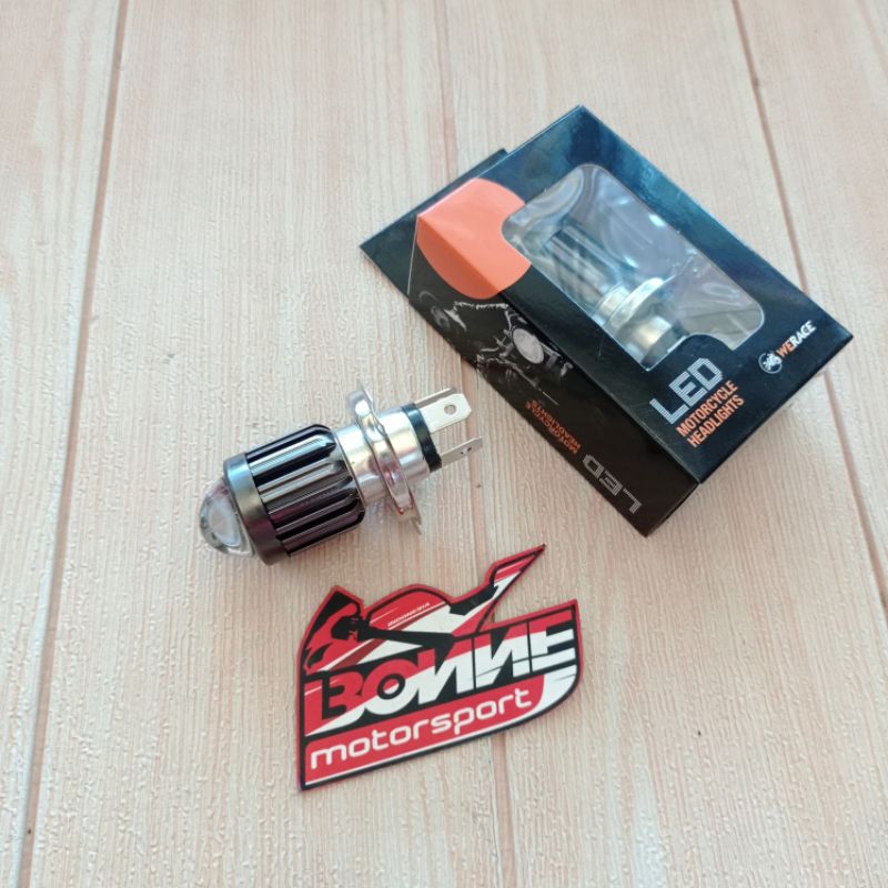 Lampu Led Werace H4 Projie Jauh Dekat Universal Vixion, R15, Ninja 150, Ninja 250 RR MONO dll