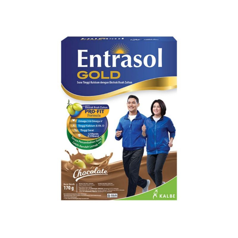 

Entrasol Gold Susu Bubuk Nutrisi Dewasa Chocolate 170gr / Coklat