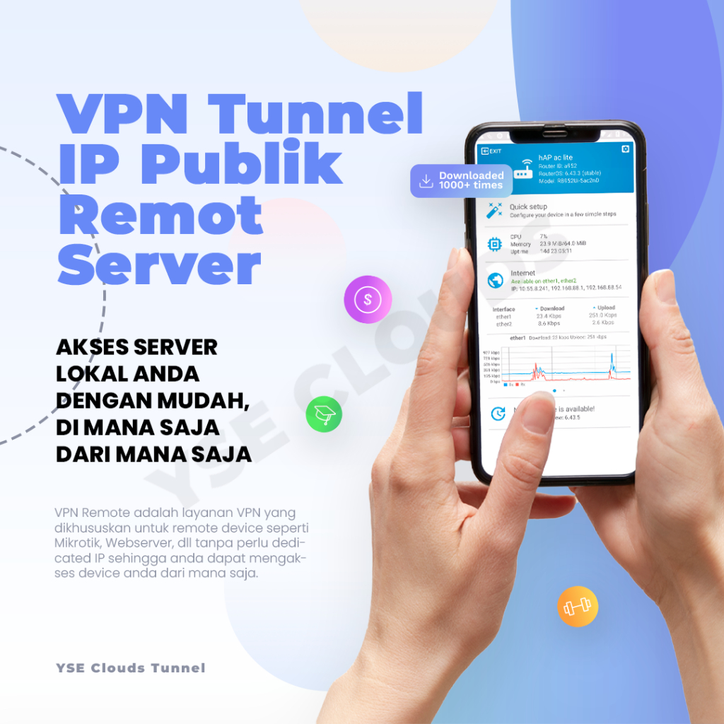 VPN Remote IP Publik 1 Port Webserver lokal Dapodik Mikrotik Dll - paket 1 bulan