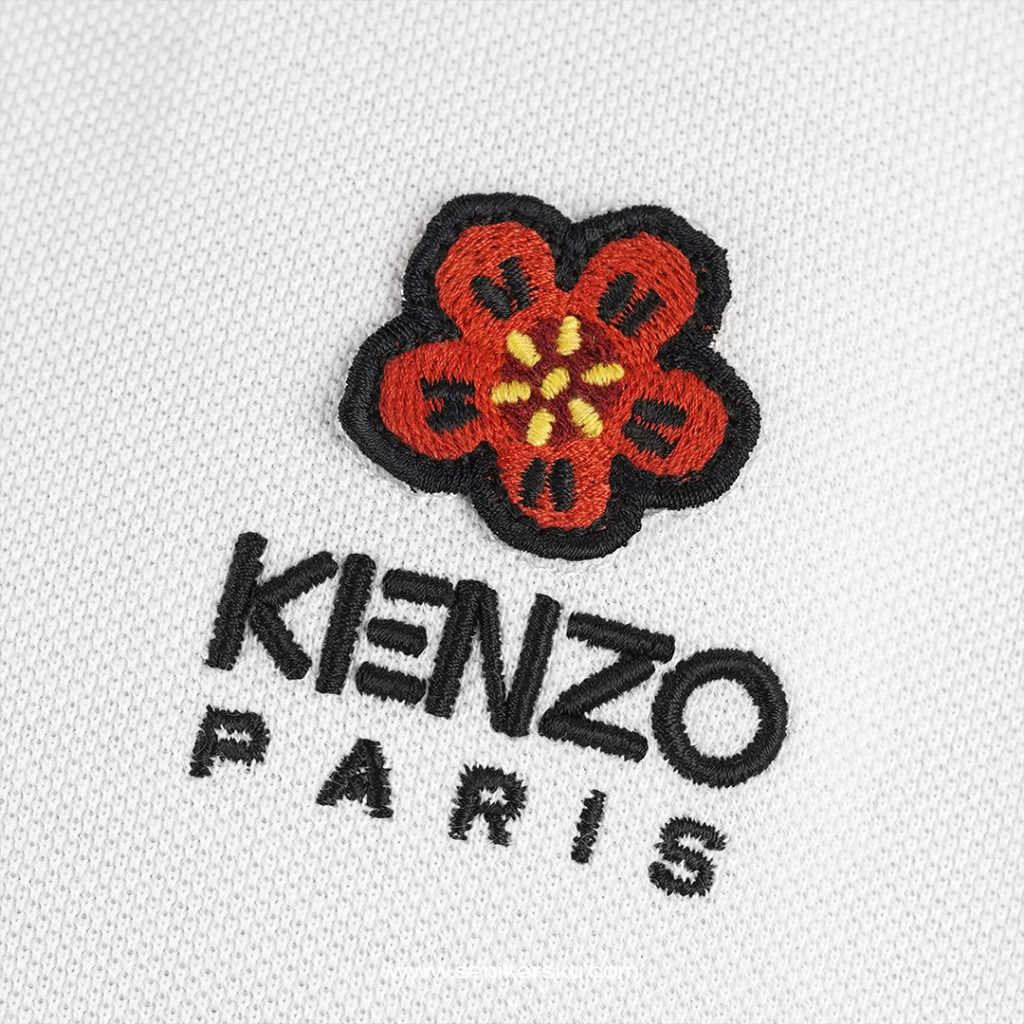 Kenzo Boke Flower Polo Shirt White