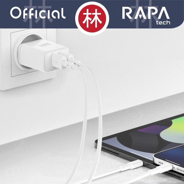 RAPAtech CH4095 POWER LITE I Dual Port 2.4A Charger + A to Micro Cable