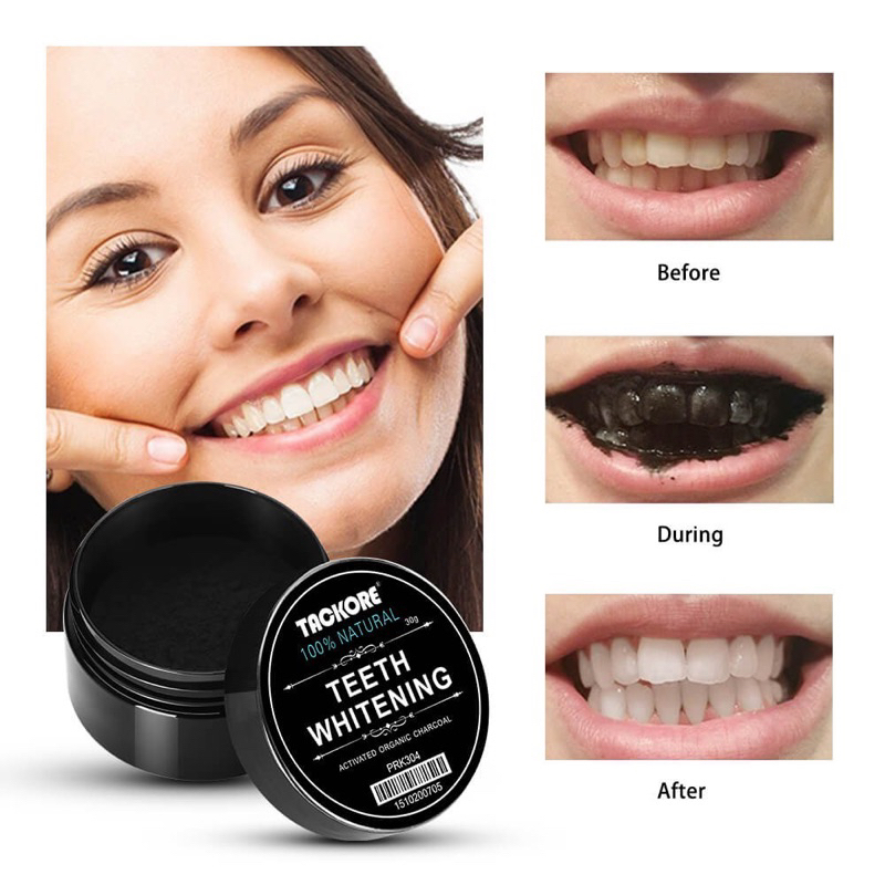 GRATIS ONGKIR COD TERMURAH MEDAN Pemutih Gigi Teeth Whitening Actived Charcoal Powder