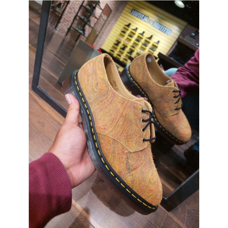 SEPATU DOCMART DR MARTENS 1461 SMITH SUEADE TAN SIZE 41 NEW ORIGINAL