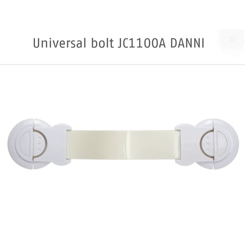 Abus Original Universal Riegel Danni JC1100A Art No.76971 - Tali Pengaman Pintu Lemari/Laci/Pintu As