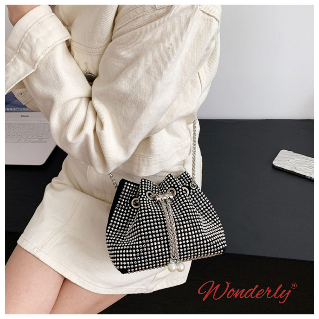 TAS SELEMPANG WANITA SERUT GLITTER