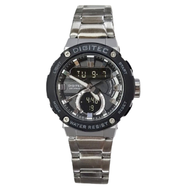 JAM TANGAN PRIA DIGITEC 3111 DG 3111 DUAL TIME RANTAI ORIGINAL