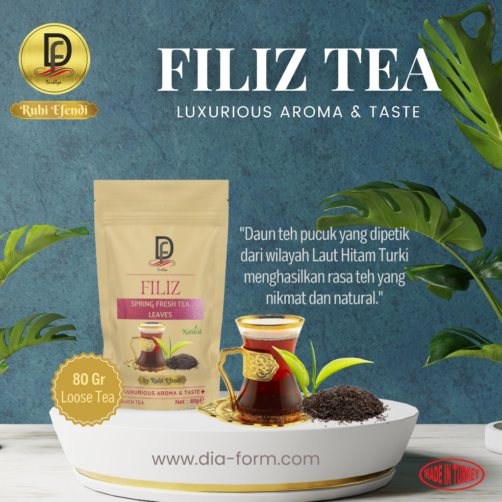 

DF EARL GREY TEA by Ruhi Efendi 80 Gram teh Turki Turkish tea