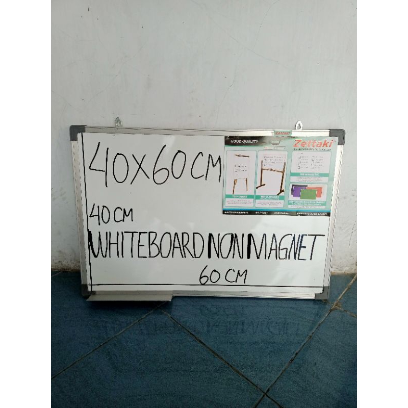 

PAPAN TULIS WHITEBOARD GANTUNG NON MAGNET SINGLE FACE 40X60CM