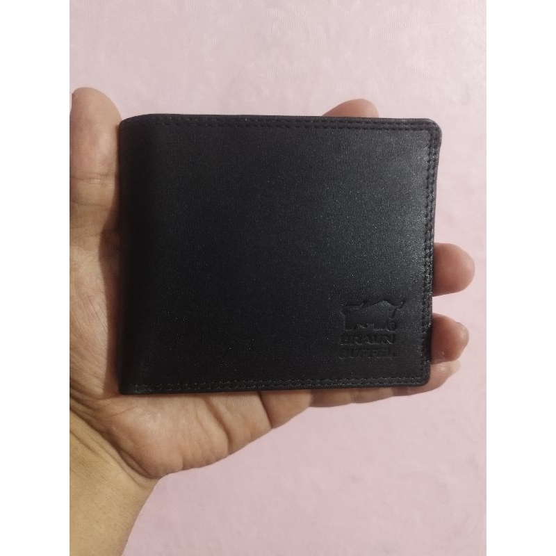 dompet kulit asli lipat 2 simple model bifold &amp; berdiri